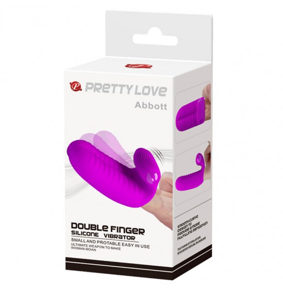 PRETTY LOVE - Abbott Double Finger Vibrator (Purple)